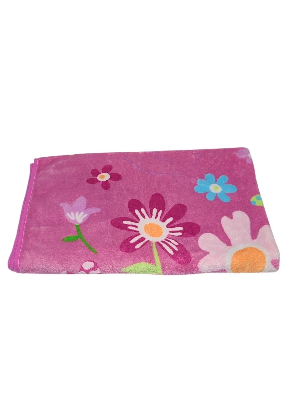 Small Wonders Flower Butterfly Plush Throw Blanket 60x49 Toddler Kids Vintage